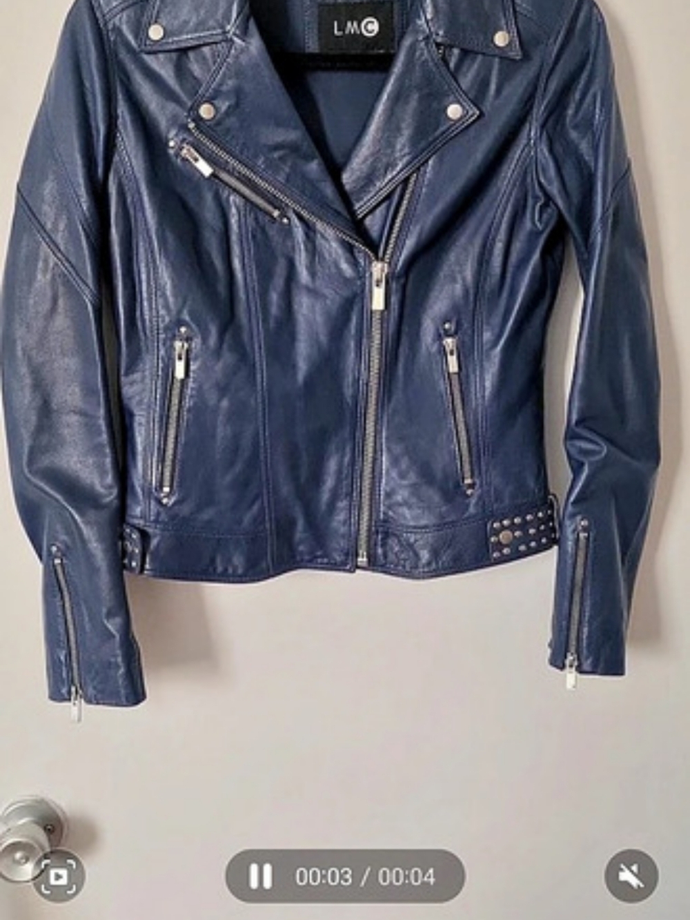 LMC Women's Blue Moto Jacket Like New